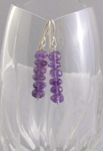 Amethyst Rondelle Earrings