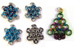 Chain Maille Christmas Tree and Snowflakes