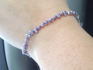 Lavender Sea Seed Pearl Bracelet $20