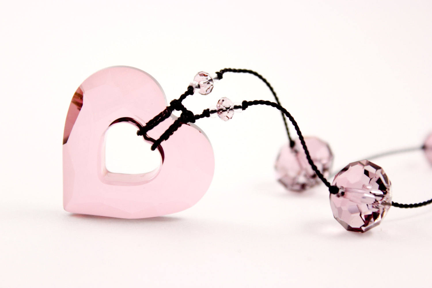 Pink Open Heart Necklace