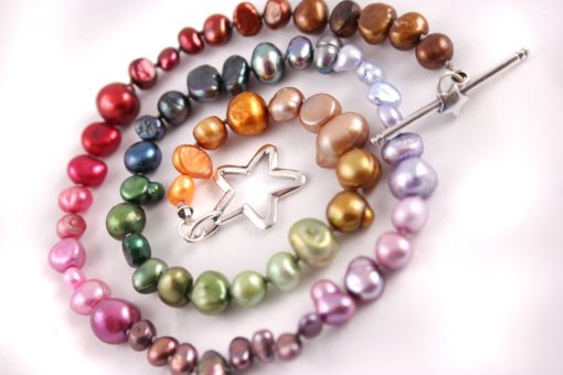 Rainbow Pearl Necklace